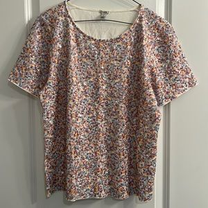 J. Crew Rainbow Confetti Sequin Shirt M